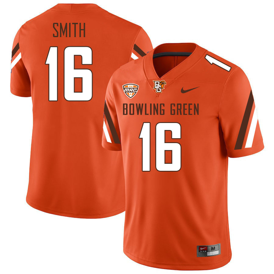 Bowling Green Falcons #16 Rahkeem Smith College Football Jerseys Stitched-Orange